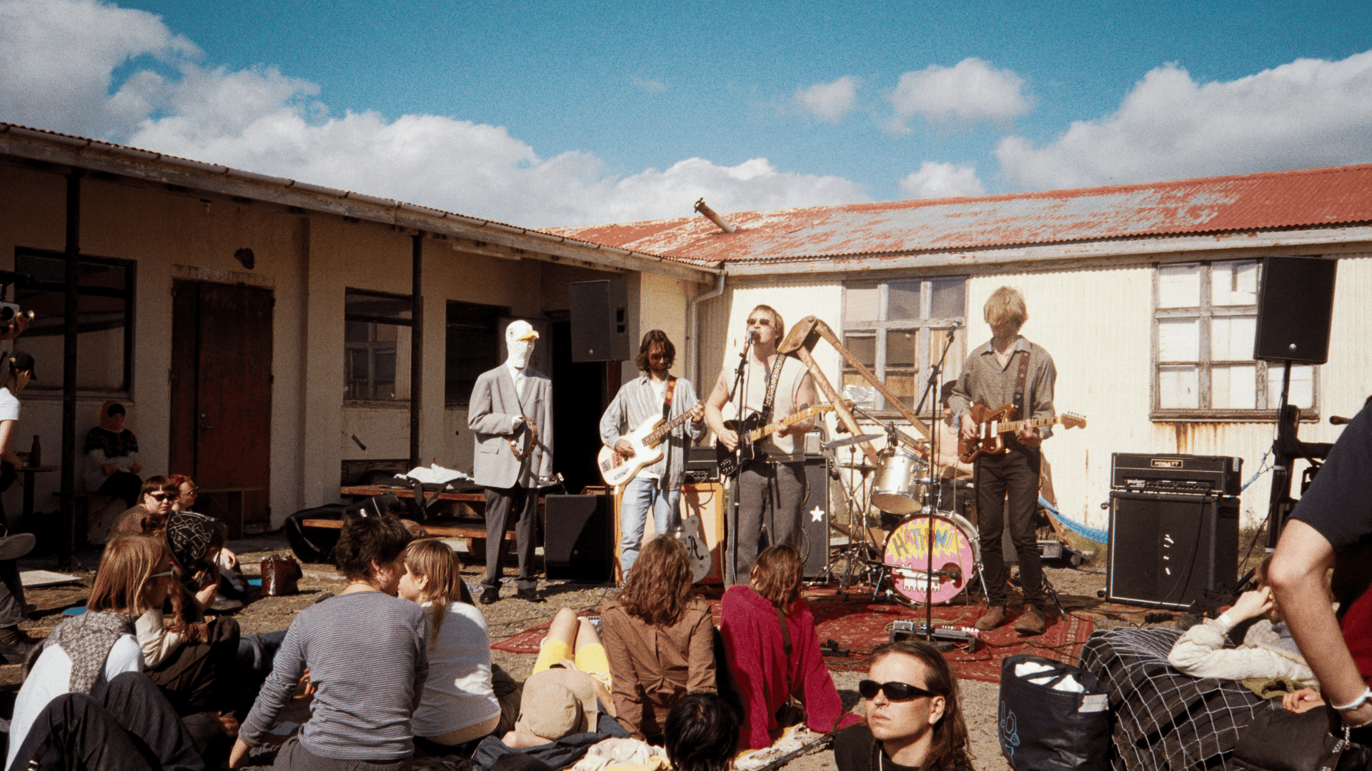 Band performing at Hátíðni arts festival Iceland