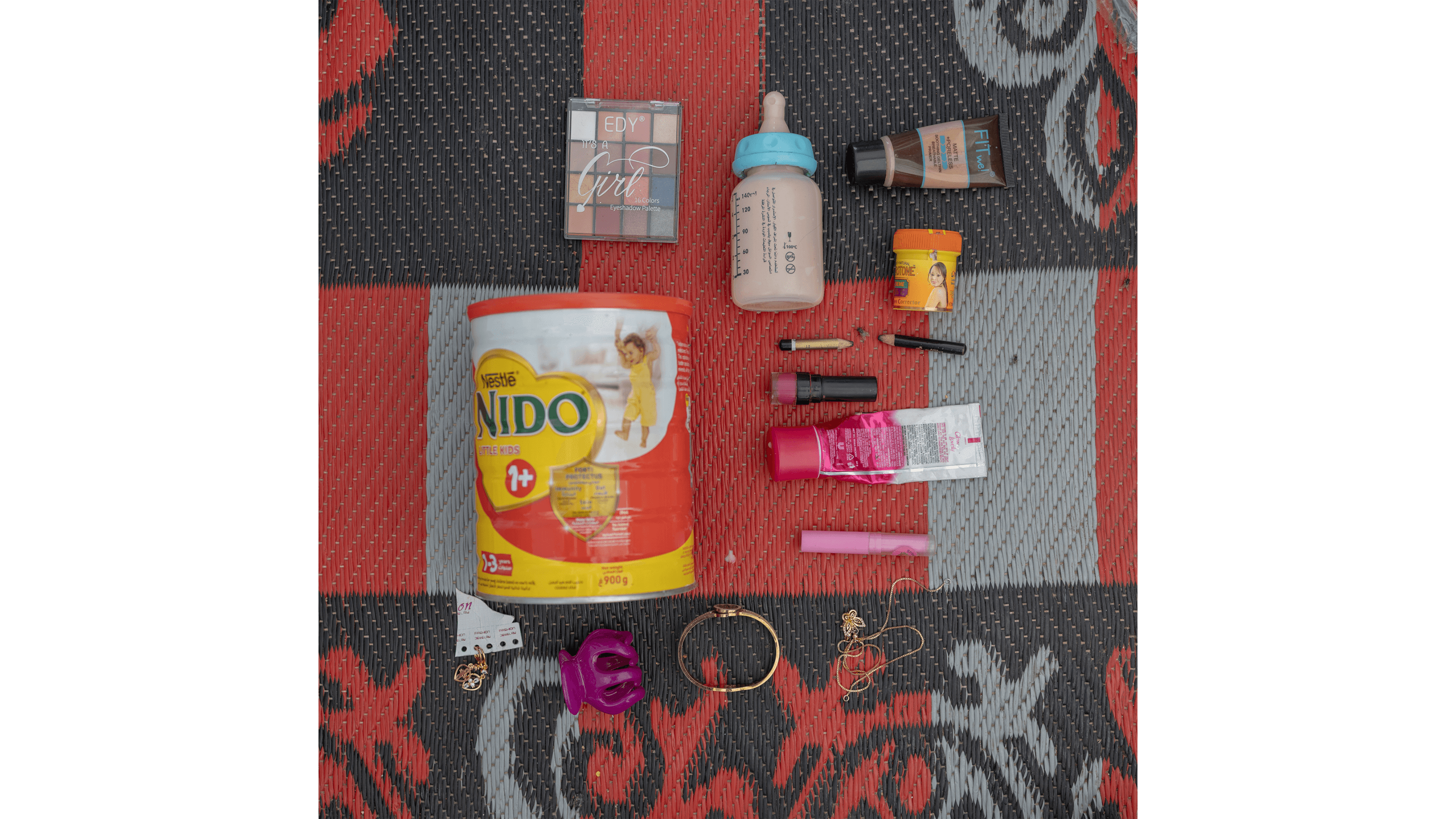 Photograph of possessions from displaced citizens of Lebanon