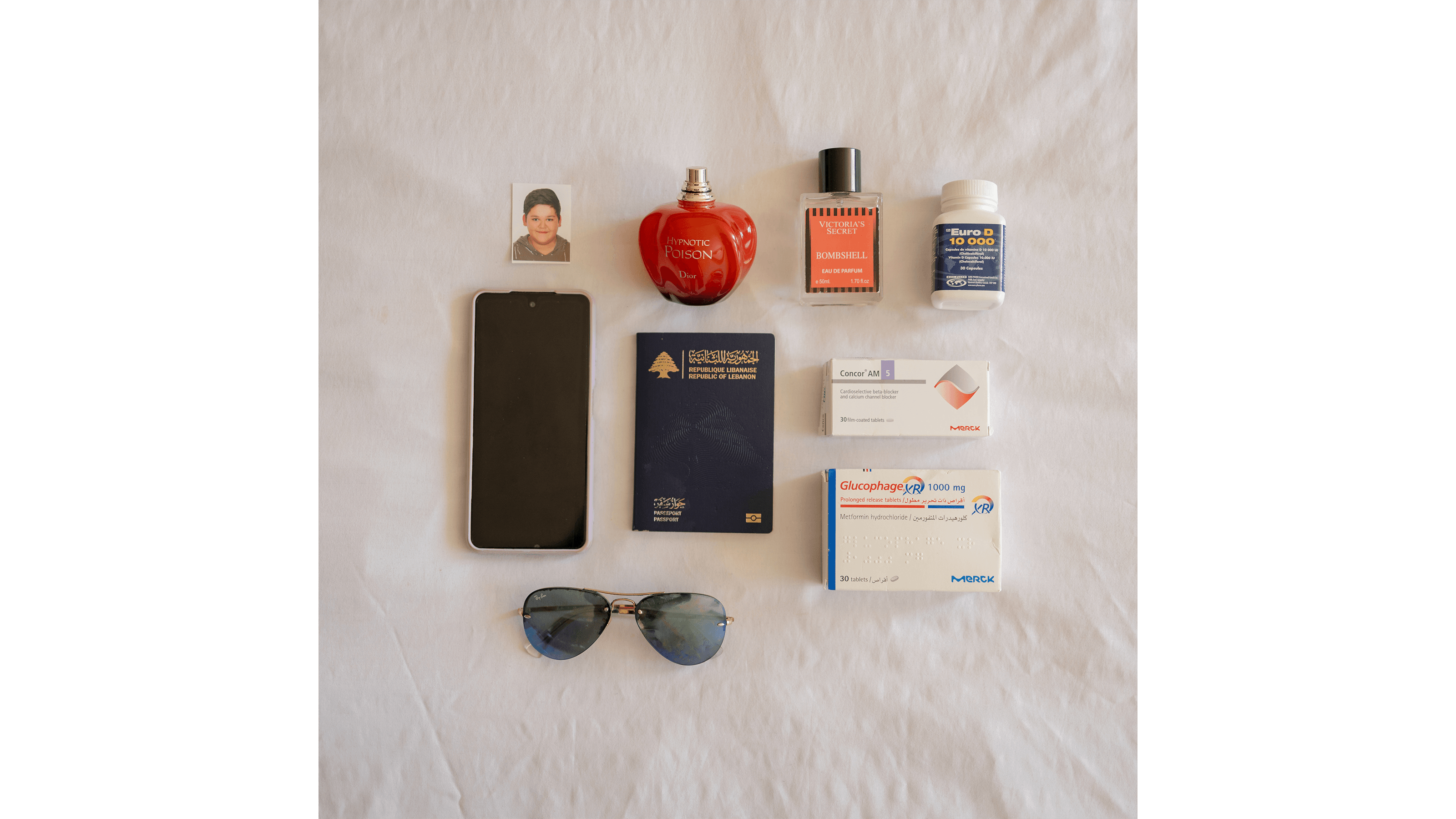Photograph of possessions from displaced citizens of Lebanon