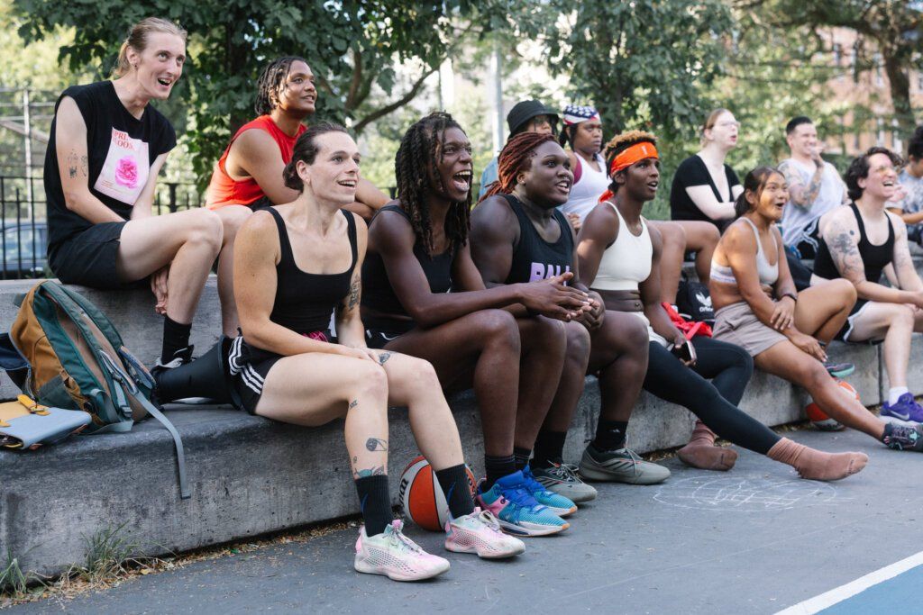Members of "Transition D" cheer on their teammate's victory at the 1v1 Doll-Star Battle. Photo: Kevin Couliau