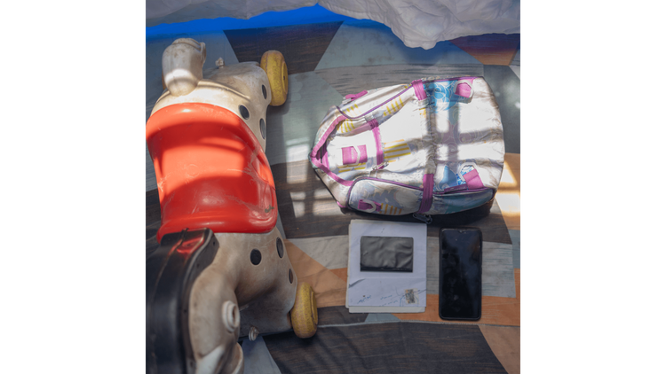 Photograph of possessions from displaced citizens of Lebanon