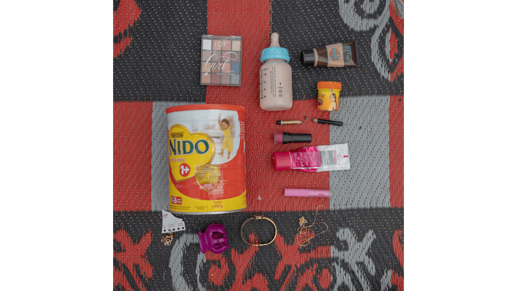 Photograph of possessions from displaced citizens of Lebanon
