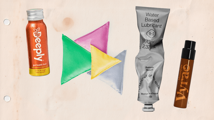 Deeply gut supplements, lavender scent bags, water based lube and Vyrao scent