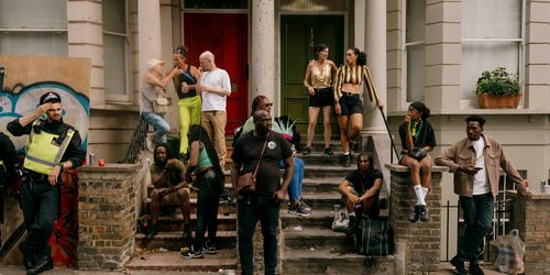 photograph showing people celebrating at notting hill carnival
