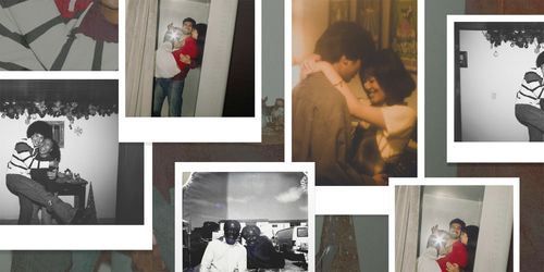 Picture showing a collage of family photos