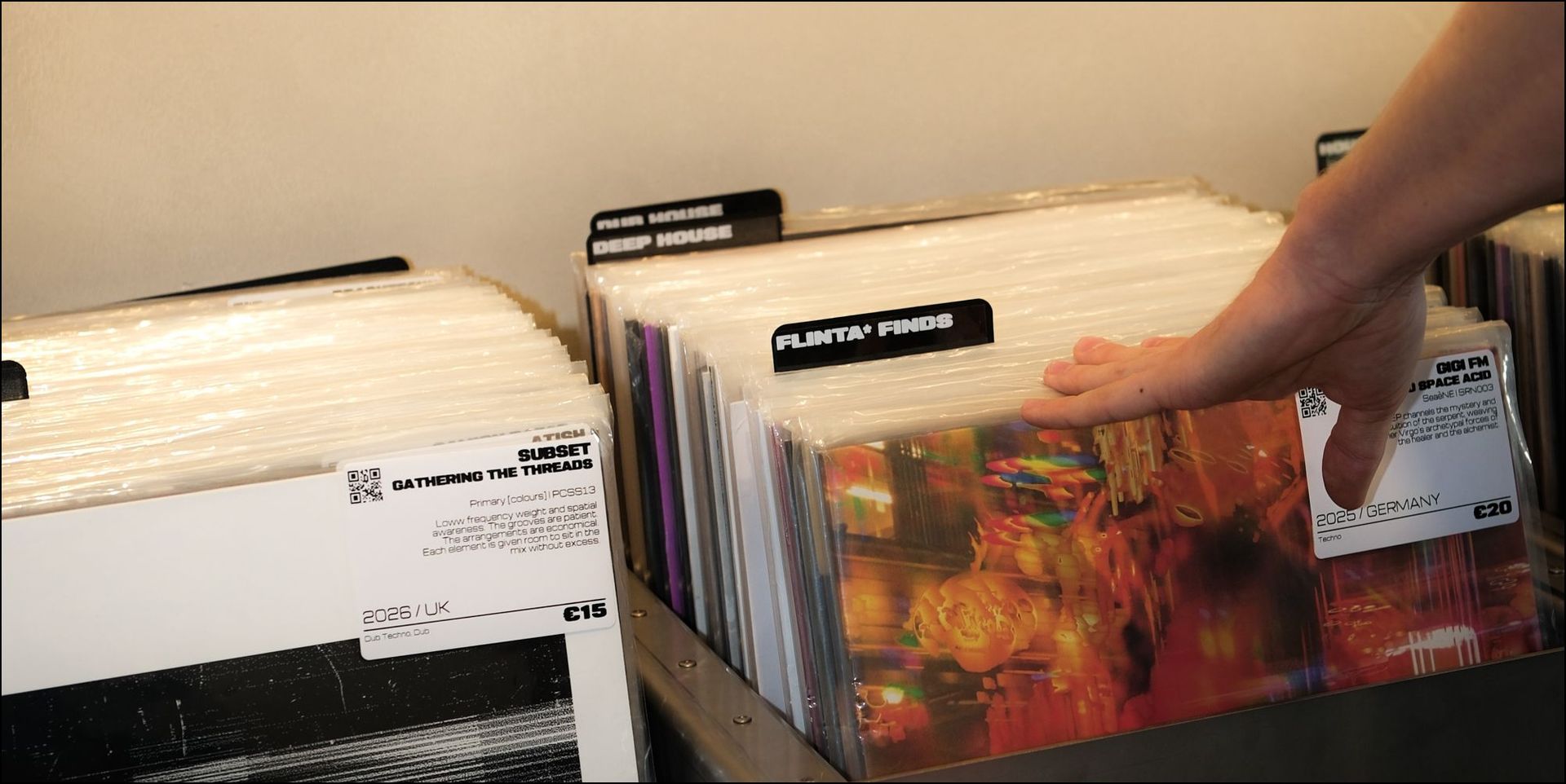 Photo showing people browsing records at Berlin's Seven record store